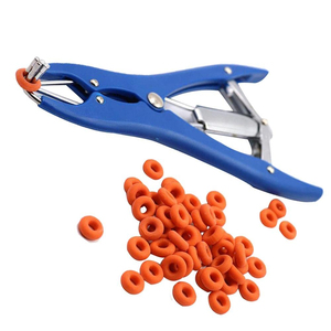 Instrumentos veterinarios Elastrator Castración Alicates Herramienta de castración de plástico Elastrator Castrante Aplicador Anillo azul de plástico - Product Image 1
