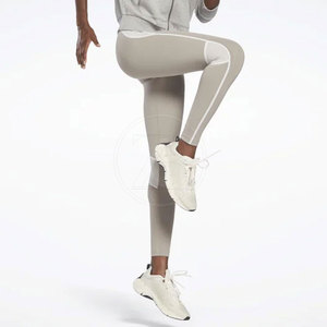 2025 Best Selling High Quality Women's Mid-<b>Waist</b> Workout Pants Elastic <b>Waist</b> Closure Solid Pattern <b>Leggings</b> at <b>Low</b> Price - Product Image 2