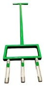 Aérateur de sol efficace en acier inoxydable de haute qualité, conception détachable, durable, pour pelouse, fabrication en tôle