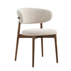 Nordic Design Restaurant Dining Chair Fabric Upholstered Dining Room Armless Chair