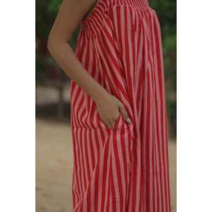 Women's Cotton <b>Boho</b> Halter <b>Dress</b> Pockets Indian Hand Block Print Adjustable Tie Straps <b>Summer</b> Sundress for Leisure Day Perfect - Product Image 6