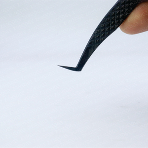 Manufacturer Best Custom Label Lash Tweezers Black <b>Applicator</b> with Pointed Stainless Steel Fiber Tip for <b>Eyelash</b> Extension - Product Image 4