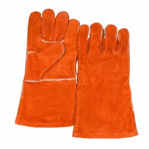 El mejor cuero de alta calidad con pulgar de Palma reforzado e índice TIG/MIG guantes de trabajo de soldadura guantes de trabajo de equipo de seguridad manual - Product Image 5