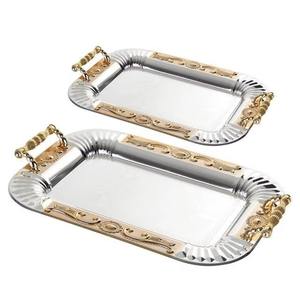 Bandeja de Servicio de Metal de Lujo Hecha a Mano, Color Plateado, Apta para Lavavajillas, Ecológica, de Alta Calidad, Pieza Única - Product Image 4