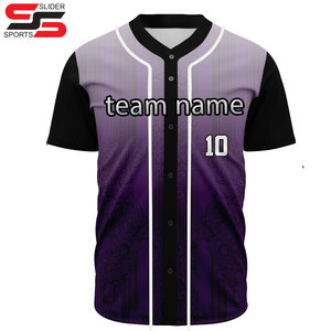 High Quality 100% Polyester Customizable Baseball Jersey Quick Dry Breathable Comfortable - Product Image 6