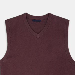 Haute qualité 100% coton sans manches col en V pull pour hommes personnalisable terne marron respirant vêtements d'hiver fabricant direct - Product Image 2