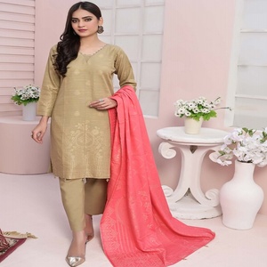 JACQUARD BROSHIA 3 piezas señoras algodón Khaddar trajes hermoso elegante vestido paquistaní para adultos Cool Collection Bin Hameed - Product Image 3