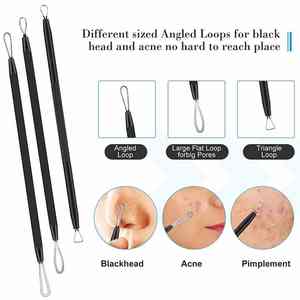 11 Uds Pimple Blackhead Remover Tools Comedone Extractor Tool Kit con estuche - Product Image 4