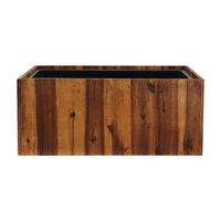 Grosir harga bagus Pot tanaman kayu Acacia dengan kolom tanaman untuk bunga Outdoor penanam dekorasi taman dari Vietnam