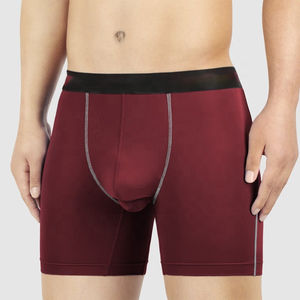 Custom <b>Men's</b> Plus Size Boxer Briefs Anti-Bacterial Breathable Quick Dry Colors Woven Fabric Solid Pattern <b>Underwear</b> Needle - Product Image 4