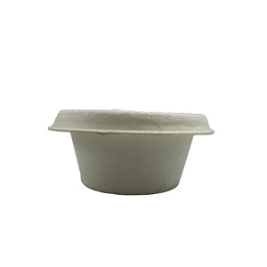 Fiambrera de salsa de caña de azúcar de bambú de bagazo ecológico biodegradable para llevar reciclar tazón de sopa de papel desechable grande con tapa - Product Image 6