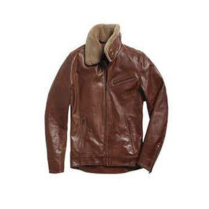Chaqueta de Cuero Genuino para Hombre, Estilo Motociclista, Corte Ajustado - Product Image 5