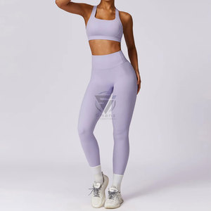OEM Women's Sexy Sports Bra & Shorts Set-Spandex/Polyester Breathable Quick Dry Backless Design for Gym Yoga & Fitness Workouts - Product Image 3