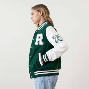 Applique Chenille Patches Varsity Veste En Plein Air Hiver Hommes Vintage Streetwear Collège Letterman Baseball Bomber Veste - Product Image 2