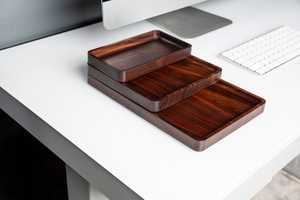 Plateau en bois fait main, écologique - Design rectangulaire moderne, couleurs naturelles, plusieurs tailles disponibles, Art & Objets de collection - Product Image 6