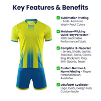 Maillots de football vintage personnalisés en polyester sublimé avec logo et nom, chemises de football OEM en gros directement de l'usine