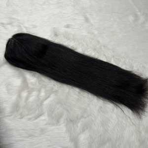 Topper de cheveux indiens Remy 100% naturels, lisses, à base de dentelle nouée à la main, maille respirante et cadre facial doux - Product Image 6