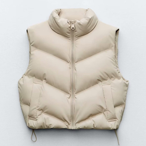 Nouveaux hommes vestes 2025 Vintage sans manches vêtements d'extérieur col montant court gilet fermeture éclair presse colle gilet mode décontracté - Product Image 6