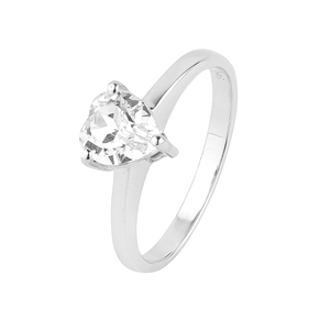 Shah Gems Women's Natural <b>Crystal</b> Quartz Solitaire <b>Ring</b> 925 Sterling Silver - Product Image 2