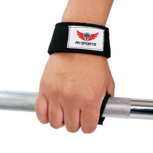 Correas de levantamiento de muñeca acolchadas de neopreno de alta calidad, correas de algodón para entrenamiento físico con soporte de calidad para levantamiento de pesas - Product Image 6