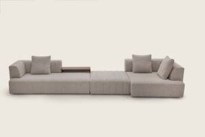 Sofá Seccional Lineal de Cuatro Plazas de Diseño Italiano Moderno, Tapizado en Tela de Alta Calidad para Apartamentos, Hoteles/Villas - Product Image 6