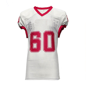 Maillot de football américain à manches courtes en polyester respirant et à séchage rapide, conçu sur mesure, grande taille, uniforme personnalisé à vendre - Product Image 1