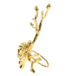 Venta caliente oro ciruela flor servilletero boda decorativo - Product Image 5