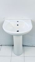 Ensemble WC monobloc moderne à double chasse et lavabo sur pied avec siège à fermeture douce pour lavage des fesses - Vente en gros