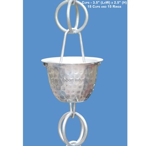 Antique Gold Metal Rain Chain Water Gutters Downspout Home <b>Garden</b> Decorative <b>Hanging</b> Flower Cup <b>Ornaments</b> Customized Color Size - Product Image 4