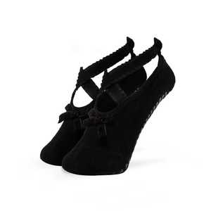 Chaussettes de danse pour femmes avec logo personnalisé, sangle, poignées en silicone antidérapantes, parfaites pour le Pilates, la barre, le ballet - Product Image 1