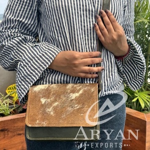 New Hair on Cowhide Leather Crossbody Flap <b>Bag</b> <b>for</b> <b>Women's</b> <b>Office</b> Travel <b>Women</b> Shoulder Handbags Custom Genuine Leather Purse - Product Image 1