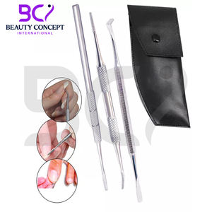 Ensemble de pédicure professionnel 4 pièces en acier inoxydable multicolore avec coupe-ongles et limes, ouverture large, lame courbée, durable, pour podologie - Product Image 4