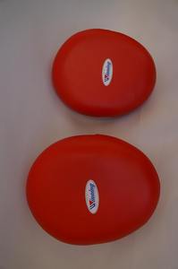 Manoplas de boxeo ganadoras de cuero naranja de la mejor calidad, diseño de logotipo personalizado, almohadilla de enfoque curva impresa, almohadilla de enfoque de boxeo - Product Image 4