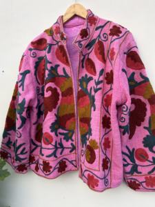 Wholesale Suzani Embroidery Short Quilted Jacket <b>for</b> <b>Women</b> Elegant <b>Coat</b> Beach Wear and Winter <b>Dress</b> Gift <b>for</b> Her - Product Image 2