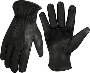 Gants de travail en cuir de vachette pour hommes Gants de jardinage durables renforcés avec une plus grande résistance à l'abrasion - Product Image 1
