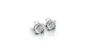 Aretes Aarinya Astra con Diamantes Tallados en Forma de Estrella, Certificados por IGI, con Diamantes de Laboratorio en Racimo, Chapados en Oro de 9K - Product Image 3
