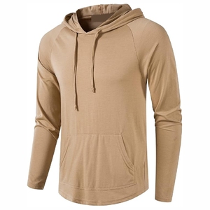 Desert Khaki Raglan <b>Hoodie</b> – Comfortable Everyday <b>Thin</b> Layer Pullover - Product Image 3