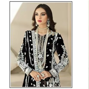 Vente en gros d'organza prêt à l'emploi fête pakistanaise Salwar Kameez catalogue complet de vêtements indiens et pakistanais à des prix compétitifs - Product Image 1