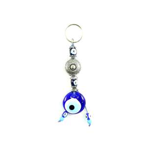 Llavero con Mosquetón DAFNI BIG PAZAR con Cuentas de Ojo Turco - Diseño 3D de Aleación de Moda con Puntas Esmaltadas Únicas e Impresión en Relieve - Product Image 2