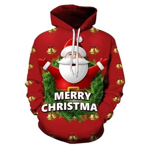Sudadera con Capucha Navideña para Hombre, Cómoda y Moderna, 100% Poliéster, con Logotipo Personalizado, MOQ Bajo - Product Image 1