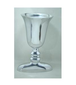 Pot de vase à fleurs de haute qualité de conception unique finition argentée en aluminium pour la décoration intérieure salon et chambre à coucher - Product Image 1