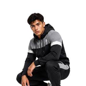 Mens Custom Logo Tech Fleece Tracksuit Set Full <b>Zip</b> <b>Hooded</b> Jacket Jogger Pants Athletic Sportswear Training Running Outfit - Product Image 4