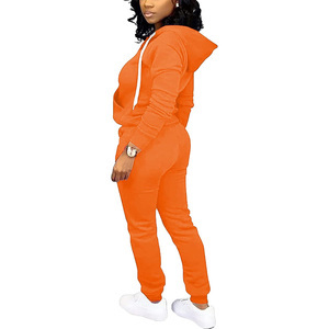 Ensemble 2 pièces personnalisé avec logo pour femme : sweat à capuche oversize et pantalon en molleton chaud en coton et polyester, taille plus - Product Image 5