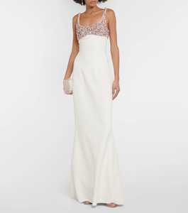 Robe de soirée en mousseline de soie Spandex sans manches respirante antistatique longueur au sol pour les fêtes décontractées en club et en boîte de nuit - Product Image 4