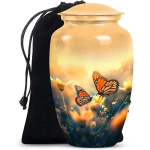 Elegant Personalized Memorial <b>Urn</b> for Human Ashes Unique Decorative <b>Casket</b> Design for <b>Pet</b> Burial for Funerals from India - Product Image 3