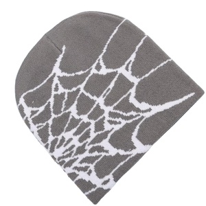 OEM personalizado diseño de logotipo de alta calidad Unisex acrílico Jacquard araña invierno Beanie sombreros pulóver cálido sombrero cráneo tejido Beanie - Product Image 3