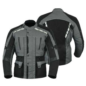 Veste de moto en Cordura personnalisée avec fermeture éclair rembourrée, design OEM 2026, vente en gros, mode streetwear, veste de moto en textile Cordura pour hommes - Product Image 3