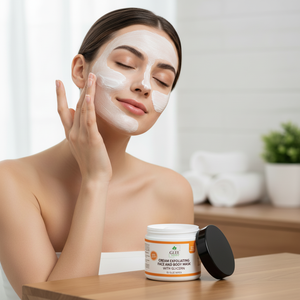 Glee Impex Organic Cream Exfoliating Face & Body <b>Mask</b> Glycerin Aloe Fragrance Gentle Hydration Skin Smoothness for Dry Oily Skin - Product Image 2