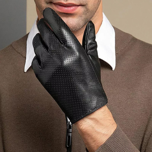 Gants en cuir de haute qualité en plusieurs couleurs Top Trending Nouveaux gants en cuir teints unis - Product Image 6