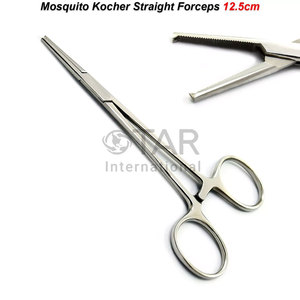 Pinzas hemostáticas rectas para mosquitos/Kocher de 12,5 cm, logotipo OEM disponible, fábrica de instrumentos médicos quirúrgicos/veterinarios/dentales a granel - Product Image 2